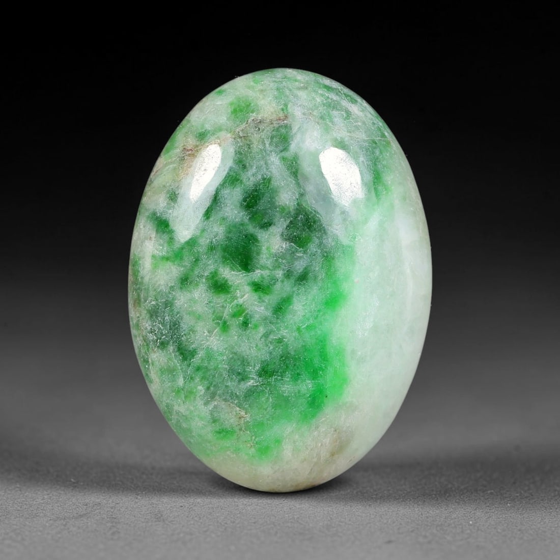 29ct Natural Burmese Type A Jadeite Jade Cabochon, 71FJ: This single loose natural Burmese Type A jadeite jade cabochon, fully untreated with no dyeing, bleaching or resin impregnation, this genuine Type A jade retains its all-natural crystalline structure 