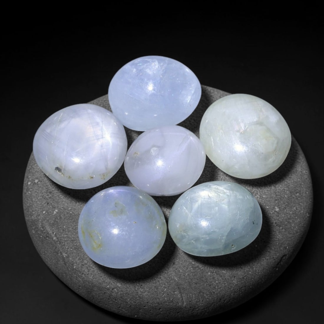 10.10ct Natural Unheated Burmese Star Sapphire Loose Gemstone Parcel, 61BZ: This parcel contains natural unheated star sapphire originating from Myanmar. The gem material displays soft pale blue and lavender hues, with characteristic silk inclusions that create the desirable 