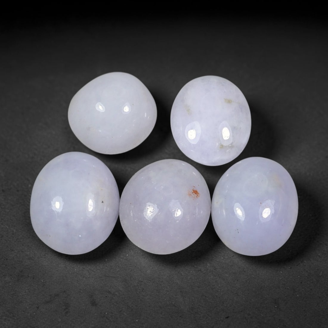 32.95ct Natural Burmese Type A Lavender Jadeite Jade Cabochon Loose Gemstone, 48FJ: This natural Burmese Type A jadeite jade cabochon lot displays soft lavender tone with well polished surfaces. Dimensions measure 13x11x6mm, sourced from Myanmar, these polished cabochons present grea