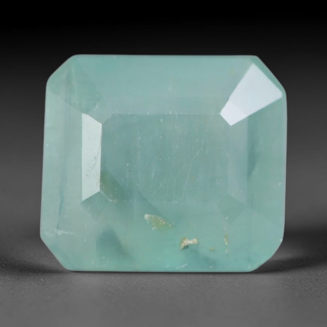 2.86ct Natural Madagascan Faceted Grandidierite Rare Loose Gemstone, 88AS: This expertly faceted finished grandidierite holds soft translucent body tone with fine faint natural internal veining visible beneath precisely cut reflective facets within its 8.7x7.7x5mm calibrated