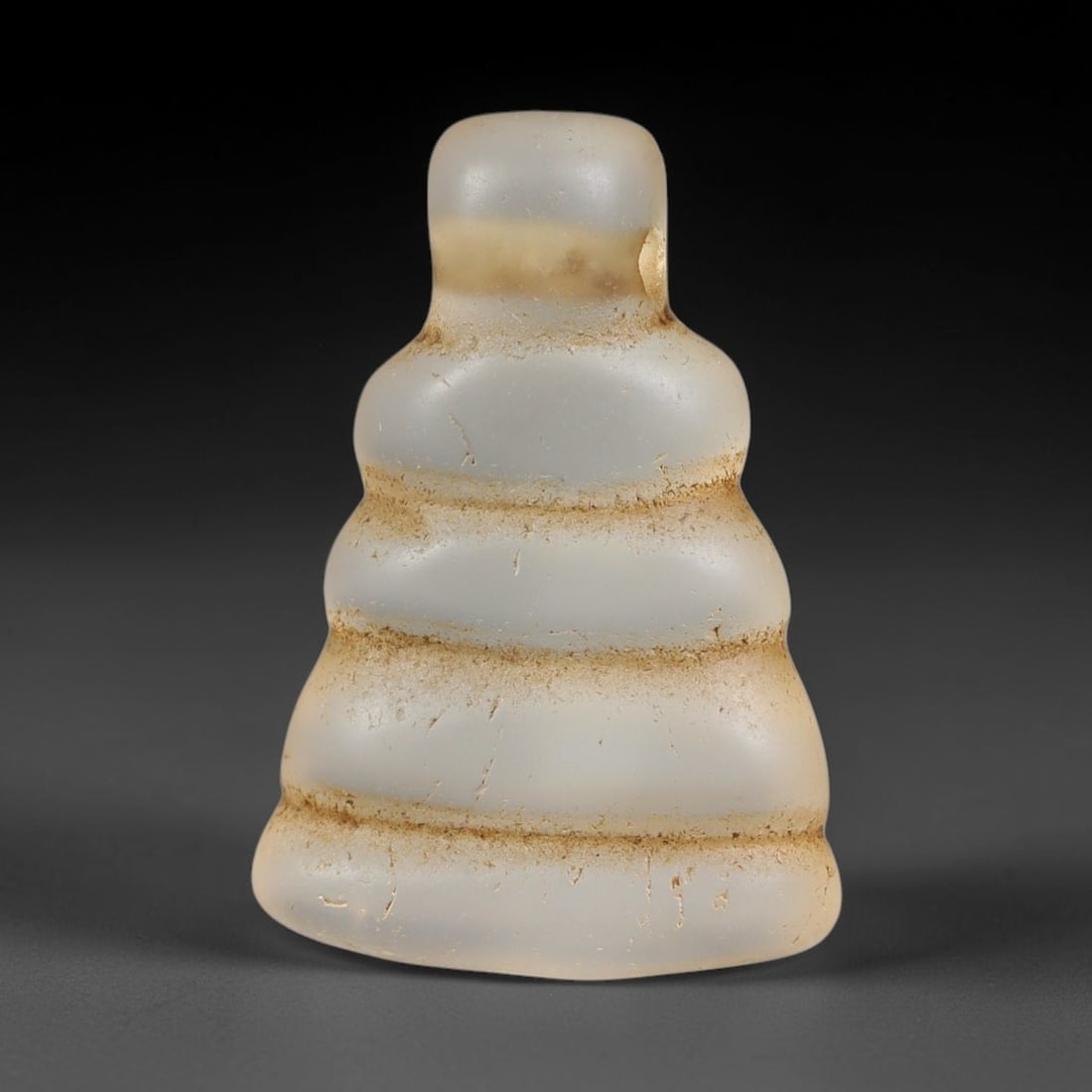 Ancient Medieval Coptic Christian Egyptian Culture Rock Crystal Amulet (300-1000 CE), 40EG: This antique rock crystal amulet originates from Coptic Christian Egyptian Culture, a region with a long-standing tradition of crafting translucent hardstone talismans for devotional and funerary use.