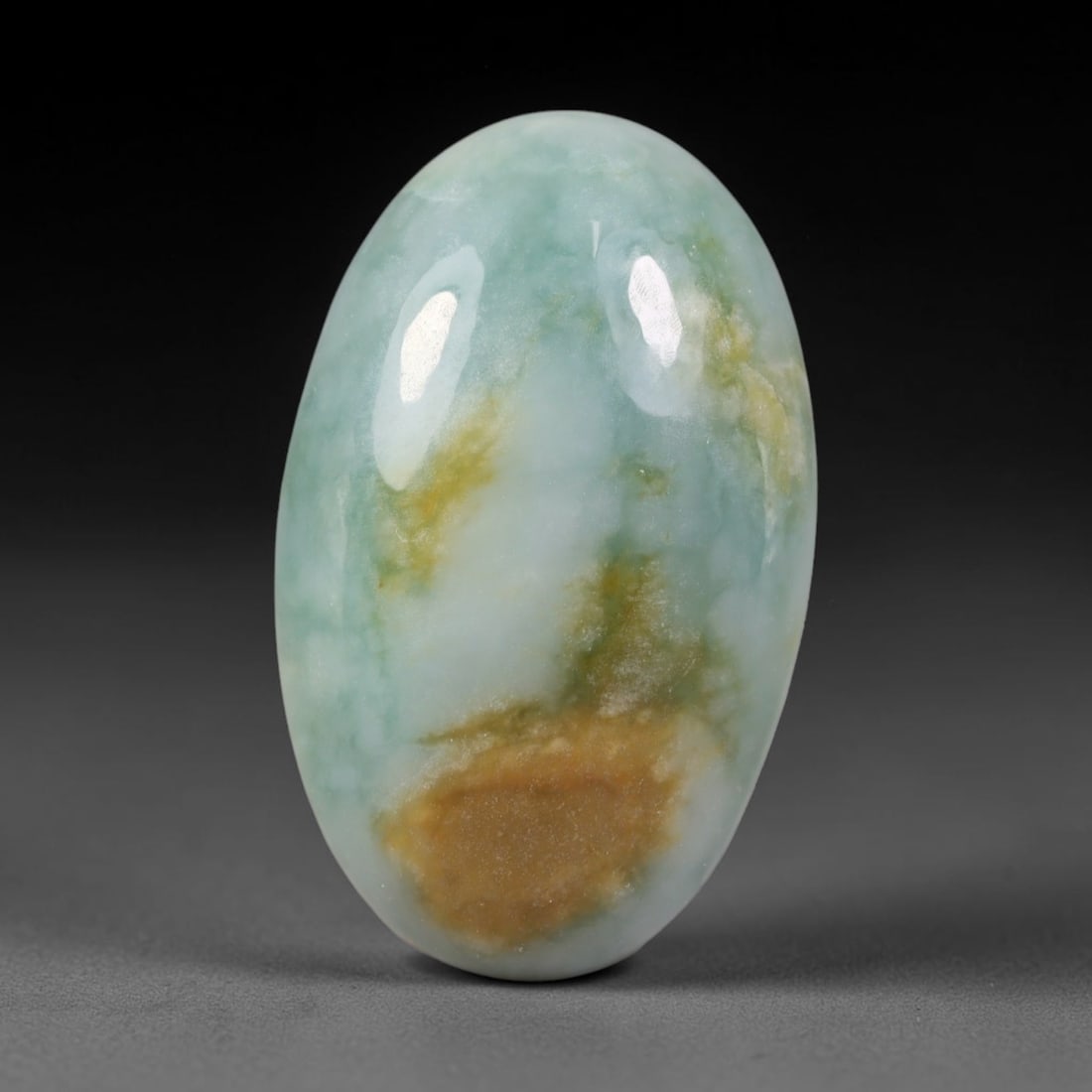 38ct Natural Burmese Type A Jadeite Jade Cabochon, 97EH: This single loose natural Burmese Type A jadeite jade cabochon, fully untreated with no dyeing, bleaching or resin impregnation, this genuine Type A jade retains its all-natural crystalline structure 
