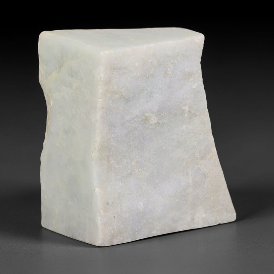 539g Natural Burmese Type A Jadeite Jade Polished Rough Block, 42EZ: This natural Burmese Type A jadeite jade rough block with partial polished surfaces revealing internal mineral characteristics. Dimensions measure 8.5x7.5cm, sourced from Myanmar, this specimen is ide