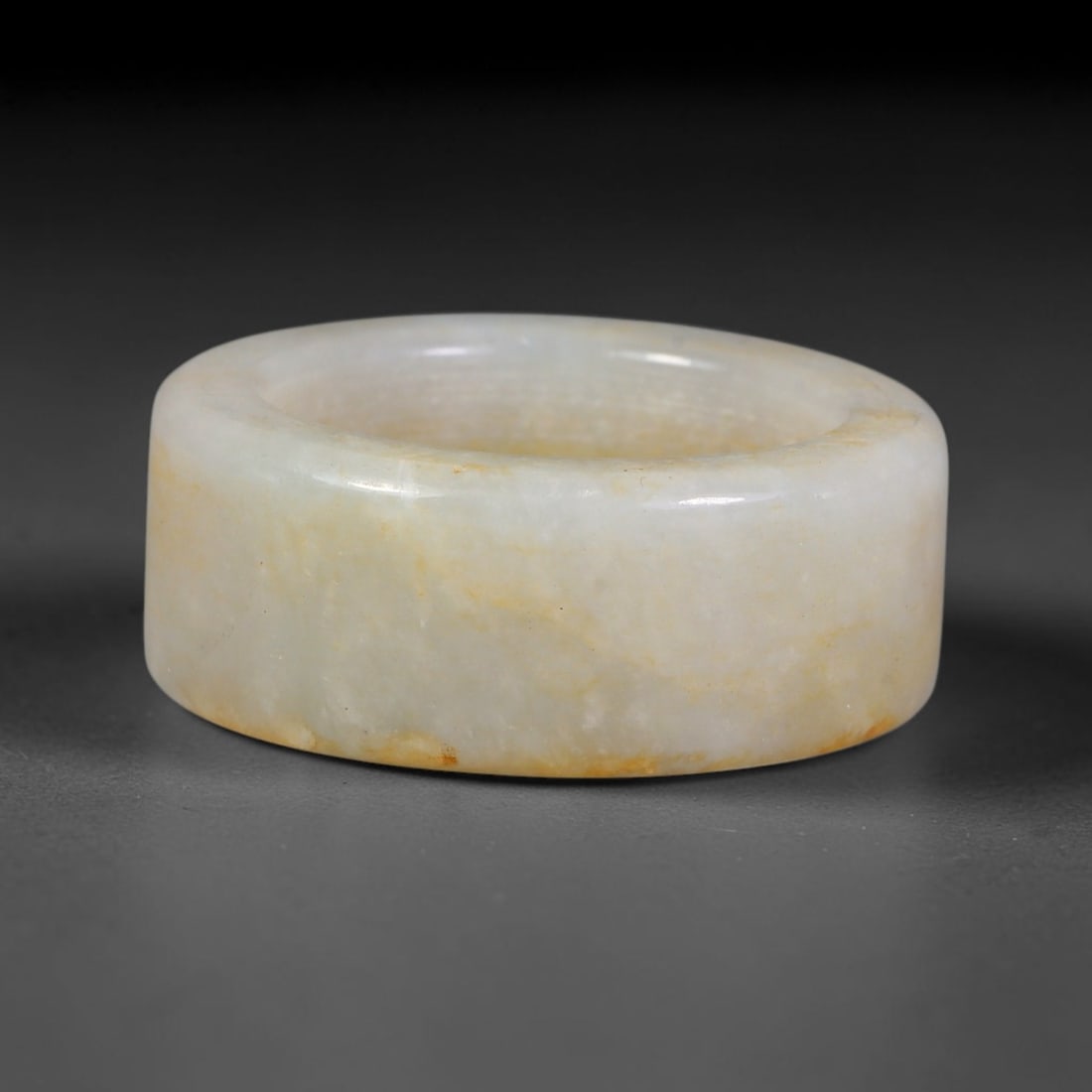 Natural Burmese Type A Jadeite Jade Wide Band Ring, 89BG: Solid untreated Burmese Type A jadeite jade cylindrical wide band ring, US ring size 9.5 with a broad 18mm band width. Straight-sided classic band design with smoothly polished inner and outer surface