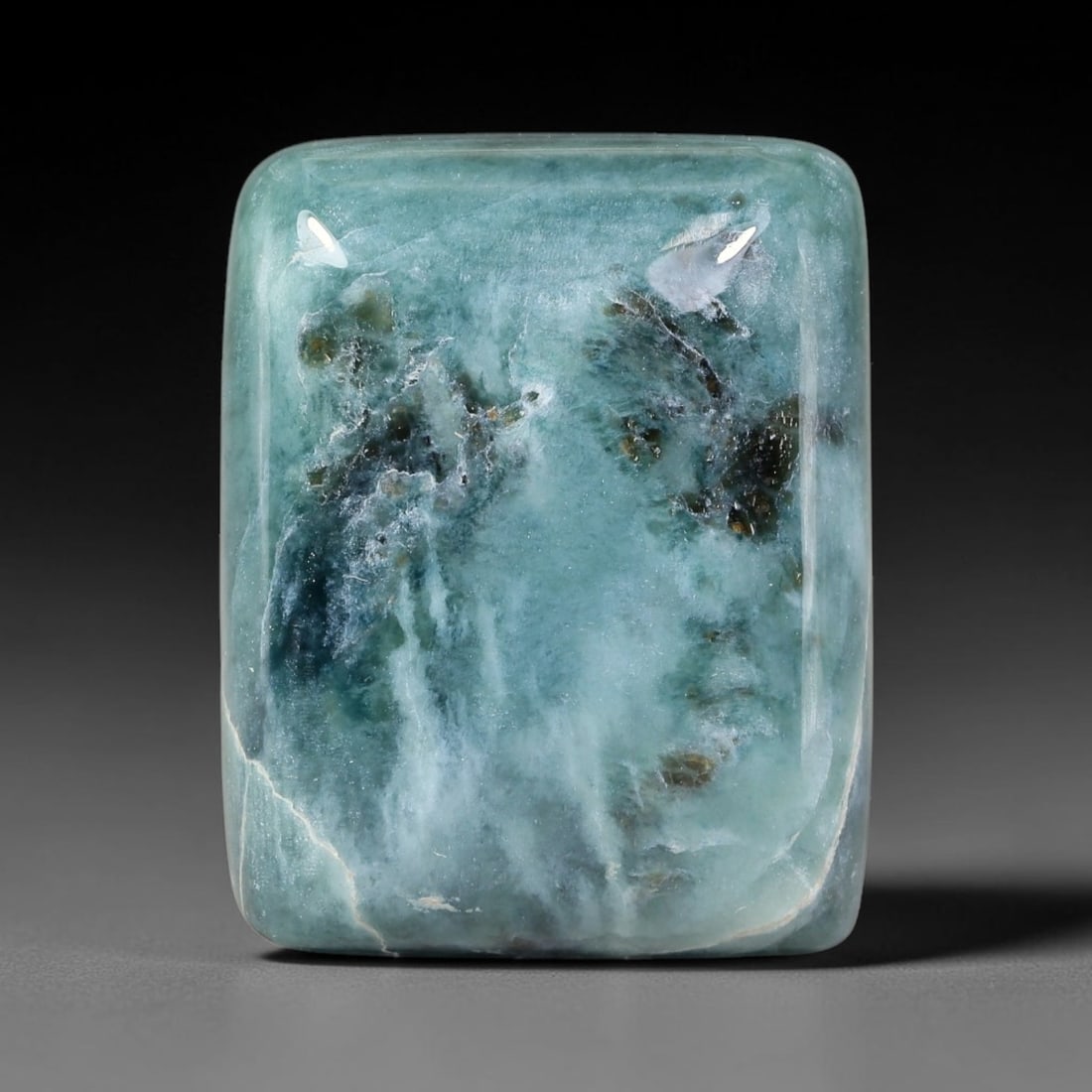 41ct Natural Burmese Type A Jadeite Jade Cabochon, 79FJ: This single loose natural Burmese Type A jadeite jade cabochon, fully untreated with no dyeing, bleaching or resin impregnation, this genuine Type A jade retains its all-natural crystalline structure 