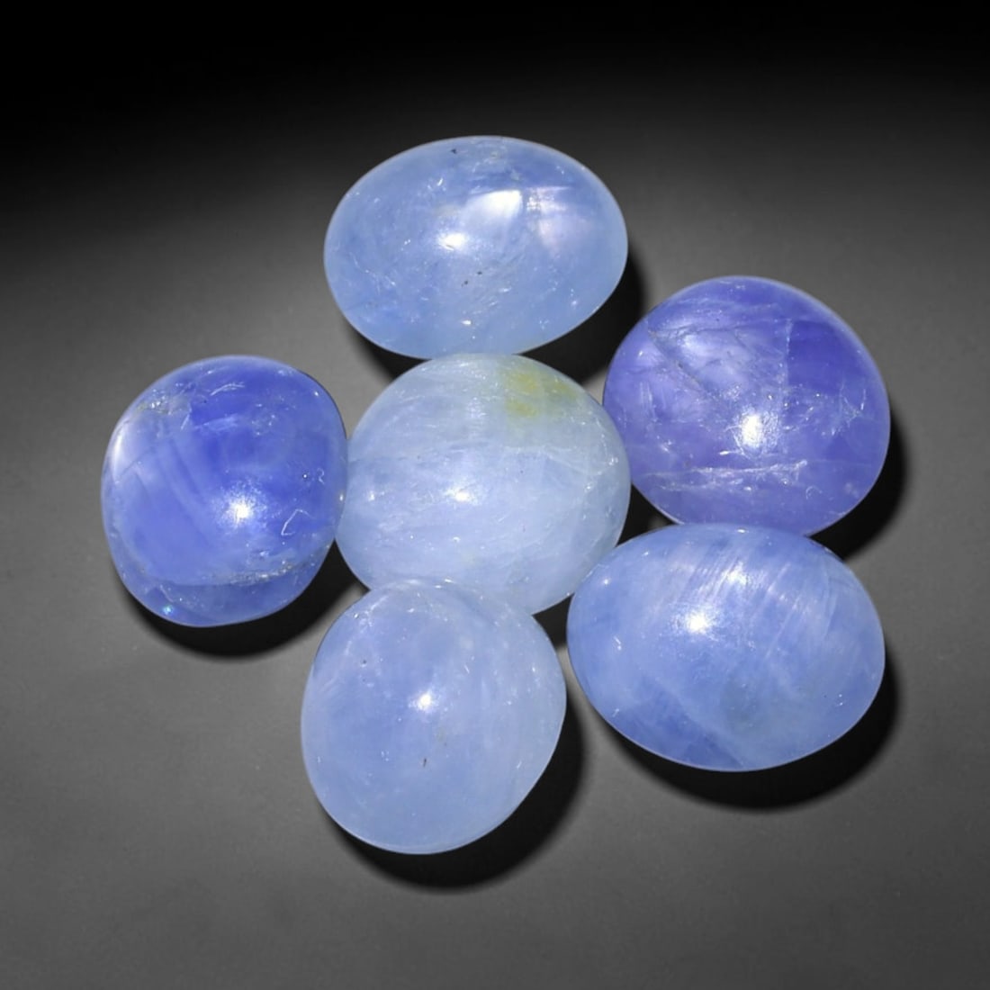 9.72ct Natural Unheated Burmese Blue Star Sapphire Loose Gemstone Parcel, 74BZ: This parcel consists of natural unheated blue star sapphire sourced from Myanmar. The material showcases cool blue body tones together with natural internal silk inclusions responsible for the star op