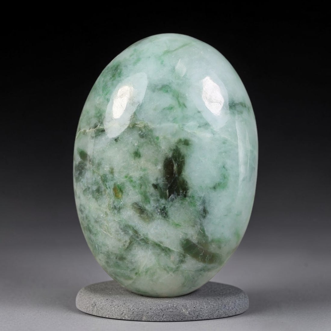 36.11ct Natural Burmese Type A Jadeite Jade Cabochon, 93EP: This single loose natural Burmese Type A jadeite jade cabochon, fully untreated with no dyeing, bleaching or resin impregnation, this genuine Type A jade retains its all-natural crystalline structure 
