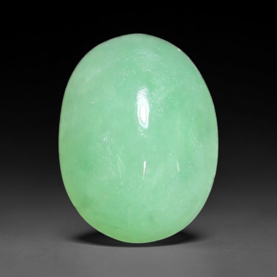 2.77ct Natural Burmese Type A Apple Green Jadeite Jade Cabochon Loose Gemstone, 70BQ: This single loose natural Burmese Type A apple green jadeite jade cabochon, completely untreated, free of artificial dye, bleaching, or resin filling, preserving the original natural mineral crystal s