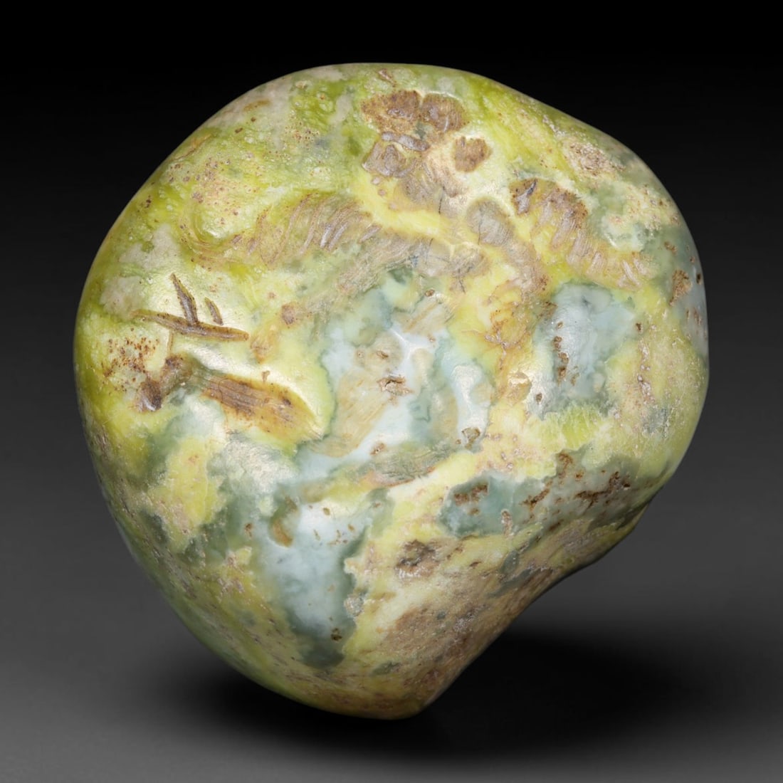 Ancient Medieval Early Islamic Period Variegated Stone Stamp Seal (c.7th-11th Century CE), 1ED (1 of 1)