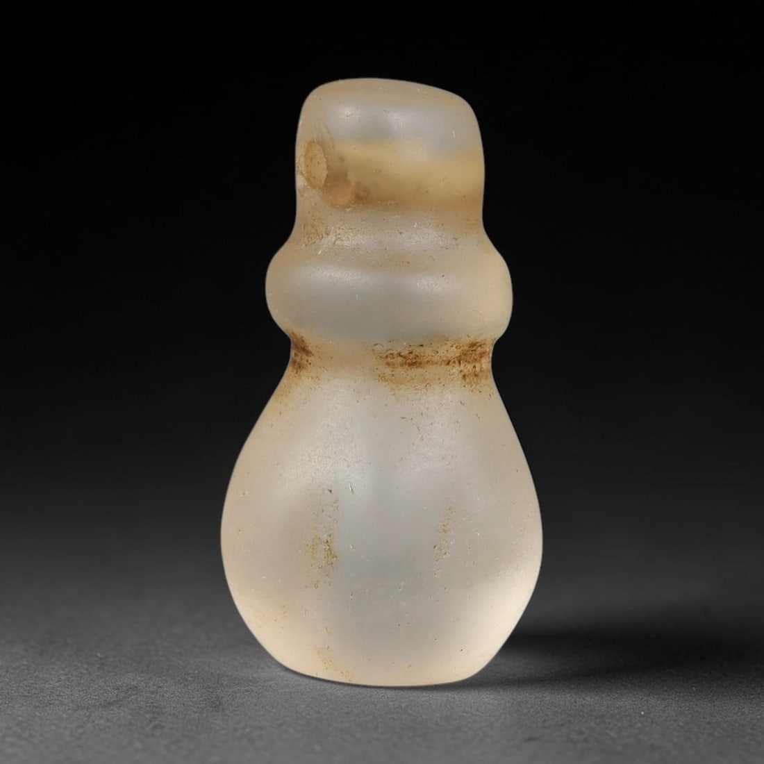 Ancient Medieval Coptic Christian Egyptian Culture Rock Crystal Amulet (300-1000 CE), 52EG: This antique rock crystal amulet originates from Coptic Christian Egyptian Culture, a region with a long-standing tradition of crafting translucent hardstone talismans for devotional and funerary use.