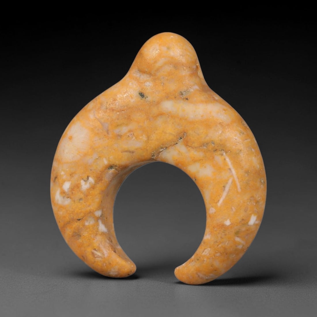 Ancient Medieval Coptic Egyptian Steatite Amulet (400-800 CE), 63EG: This antique steatite amulet originates from Ancient Medieval Coptic Egyptian cultural tradition, crafted as a wearable devotional talisman intended for spiritual protection. The stone bears natural w
