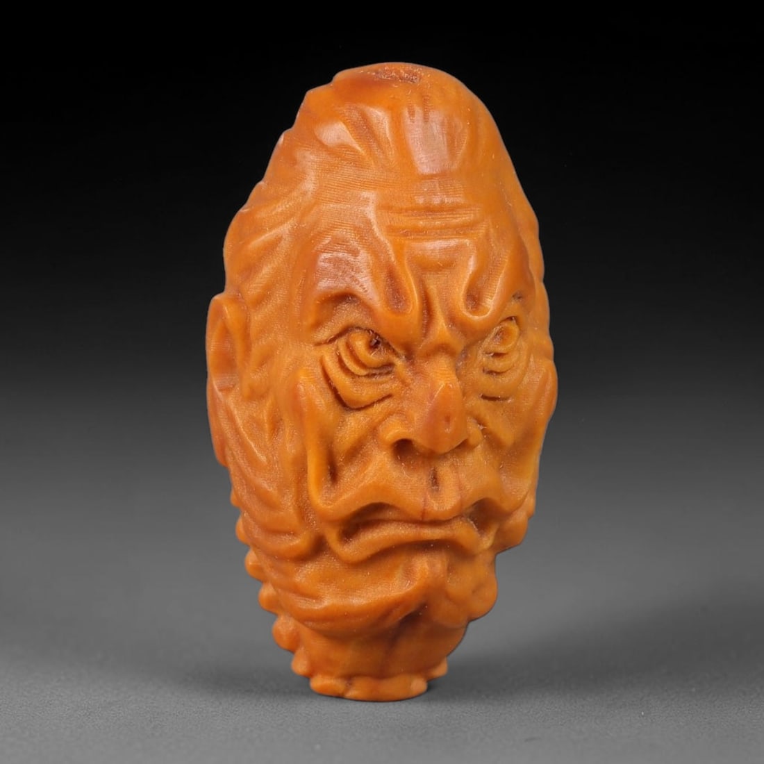 A Chinese Carved Natural Olive Nut Drilled Art Bead, 25BZ (1 of 1)