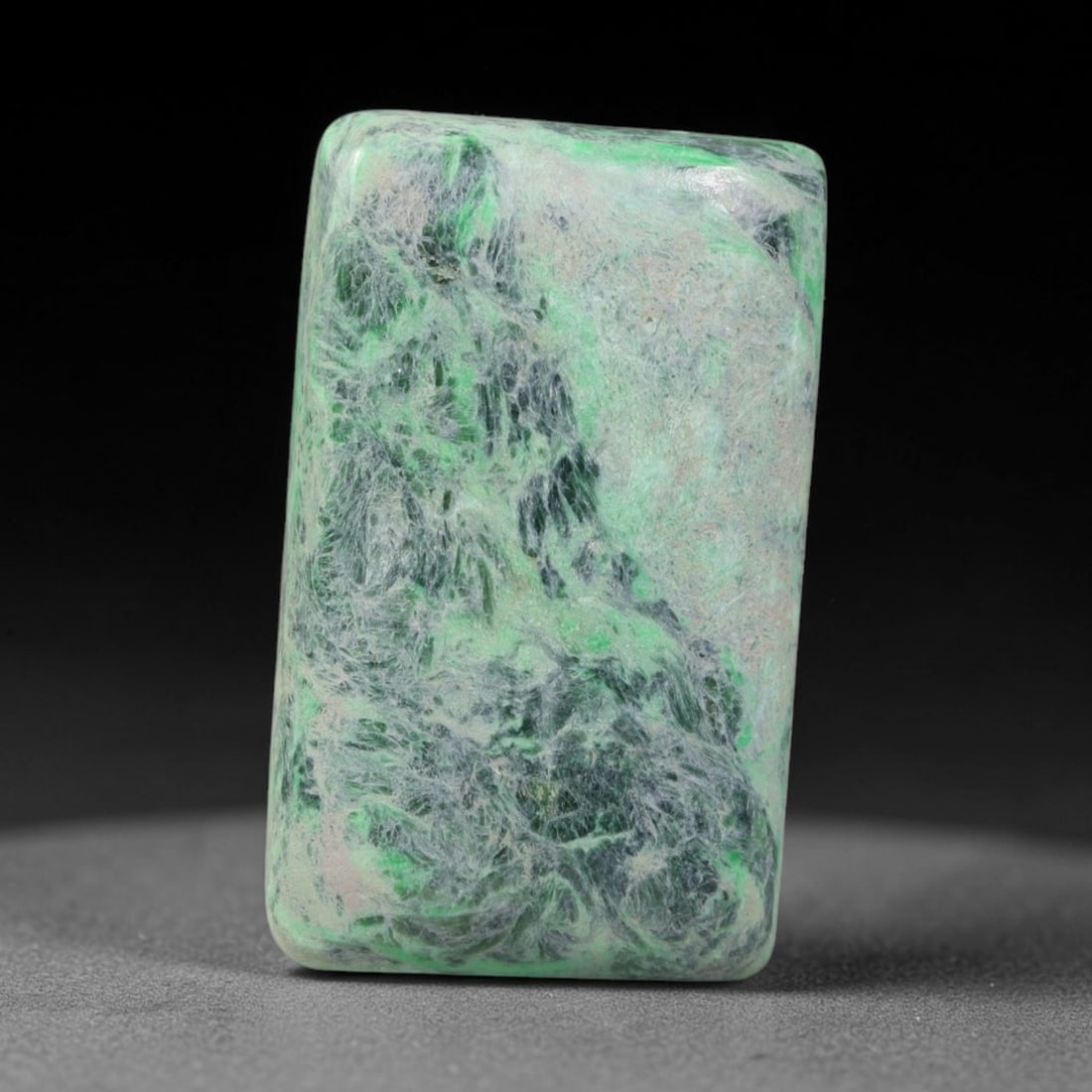 23ct Natural Burmese Type A Jadeite Jade Cabochon, 91EH: This single loose natural Burmese Type A jadeite jade cabochon, fully untreated with no dyeing, bleaching or resin impregnation, this genuine Type A jade retains its all-natural crystalline structure 