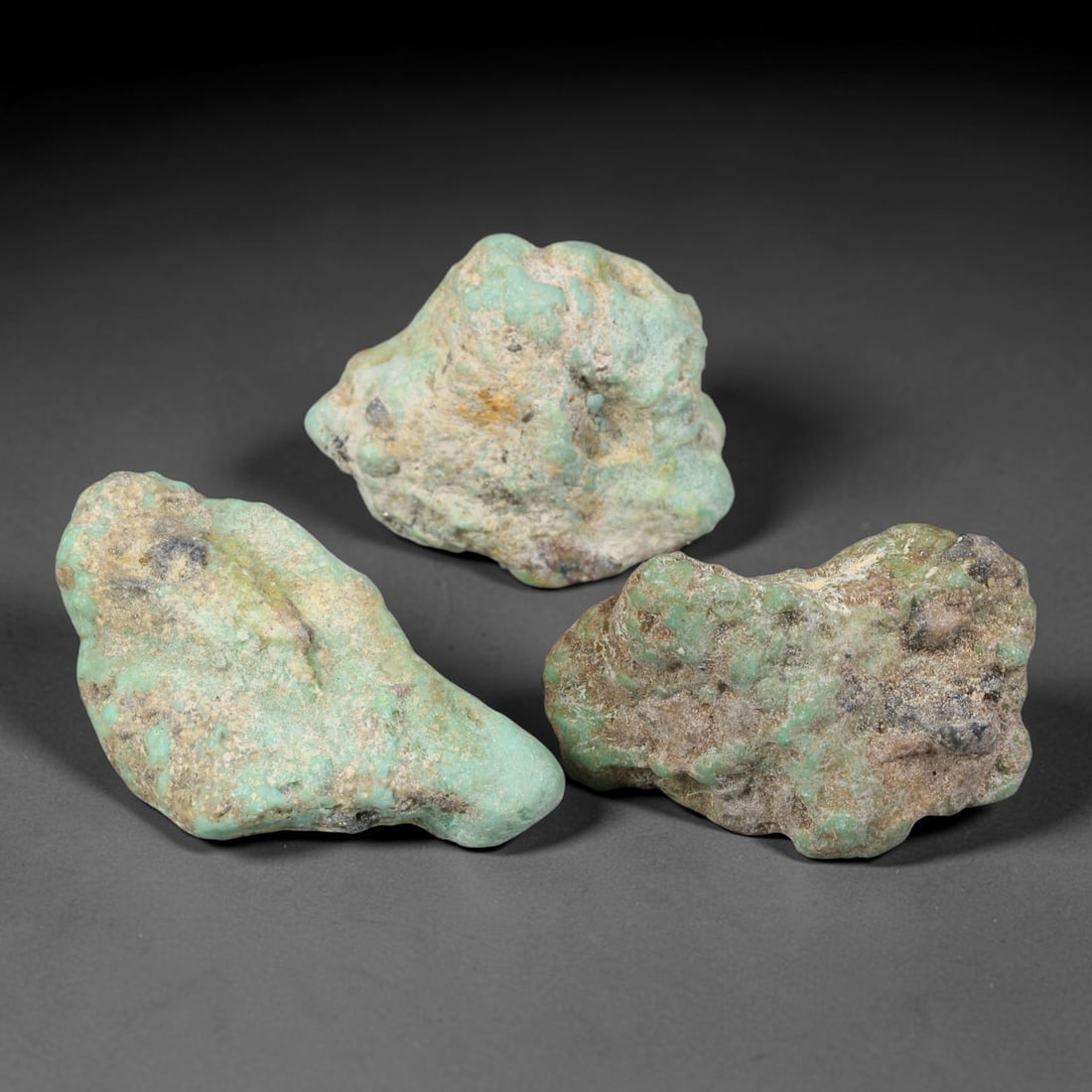 168ct Natural Kingman Turquoise Rough - Arizona USA, 26FD: This is a natural, unpolished Kingman turquoise rough specimen from Arizona, USA, with subtle greenish-blue hues visible within a naturally weathered host matrix. The stone retains its completely unmo