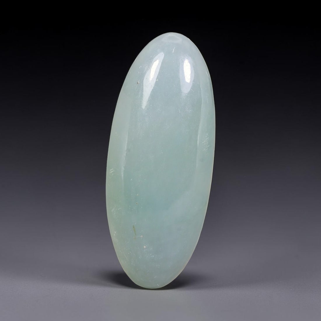32.53ct Natural Burmese Type A Jadeite Jade Cabochon, 52EZ: This single loose natural Burmese Type A jadeite jade cabochon, fully untreated with no dyeing, bleaching or resin impregnation, this genuine Type A jade retains its all-natural crystalline structure 