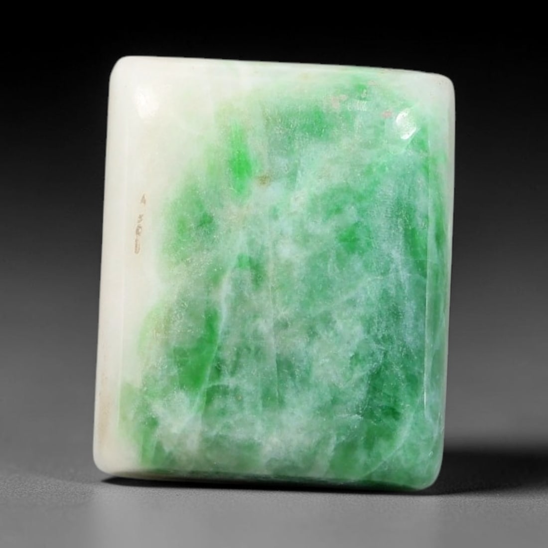21.19ct Natural Burmese Type A Jadeite Jade Cabochon, 56EZ: This single loose natural Burmese Type A jadeite jade cabochon, fully untreated with no dyeing, bleaching or resin impregnation, this genuine Type A jade retains its all-natural crystalline structure 