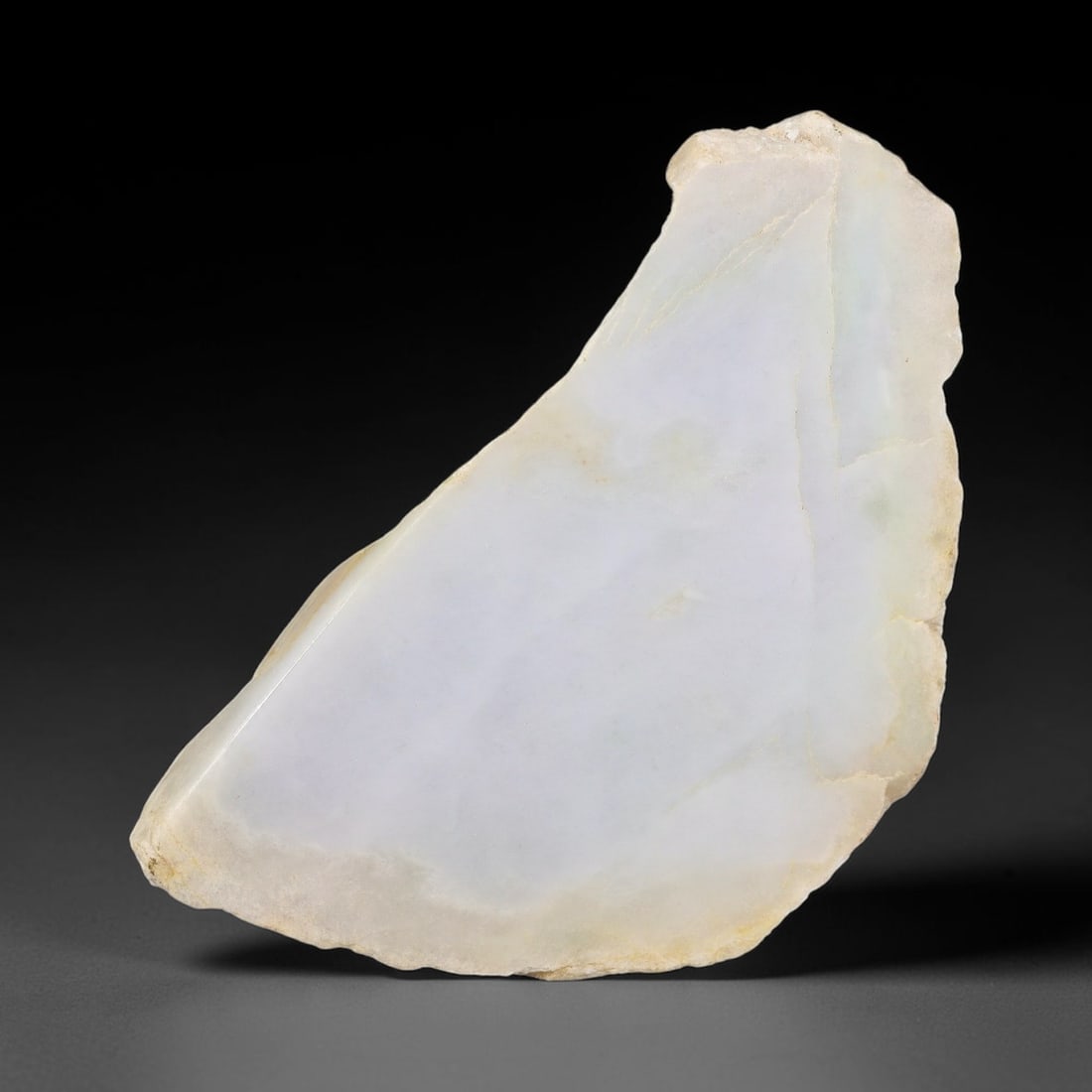 257g Natural Burmese Type A Jadeite Jade Polished Rough Block, 8EZ: This natural Burmese Type A jadeite jade rough block with partial polished surfaces revealing internal mineral characteristics. Dimensions measure 12x7cm, sourced from Myanmar, this specimen is ideal 