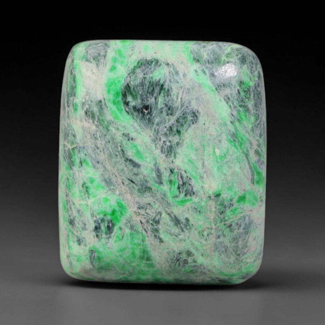 13ct Natural Burmese Type A Jadeite Jade Cabochon, 89EH: This single loose natural Burmese Type A jadeite jade cabochon, fully untreated with no dyeing, bleaching or resin impregnation, this genuine Type A jade retains its all-natural crystalline structure 