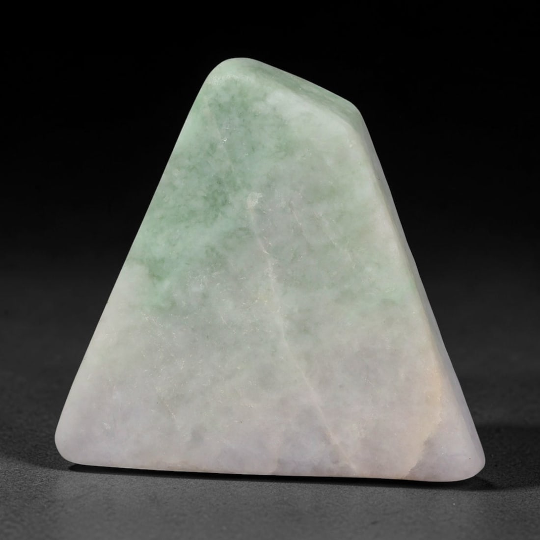 196ct Natural Type A Burmese Jadeite Jade Sliced Rough, 31FD: This specimen is a sliced rough block of natural Type A Burmese jadeite jade. The interior displays natural colour zoning with visible mineral veining and crystalline patterns typical of unprocessed j