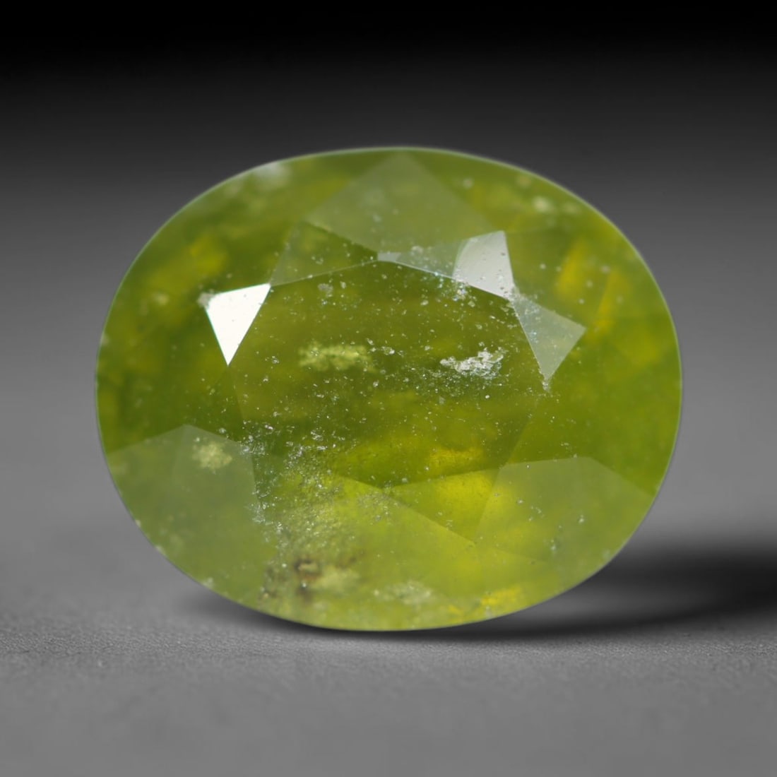 4.31ct Natural Mexican Lime Green Faceted Sphene Loose Gemstone, 54BA (1 of 1)