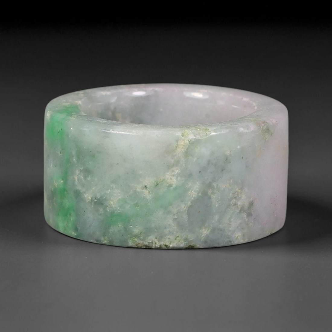 Natural Burmese Type A Jadeite Jade Wide Band Ring, 98BG (1 of 1)