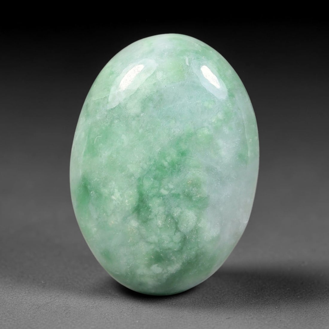 43.12ct Natural Burmese Type A Jadeite Jade Cabochon, 57EZ: This single loose natural Burmese Type A jadeite jade cabochon, fully untreated with no dyeing, bleaching or resin impregnation, this genuine Type A jade retains its all-natural crystalline structure 