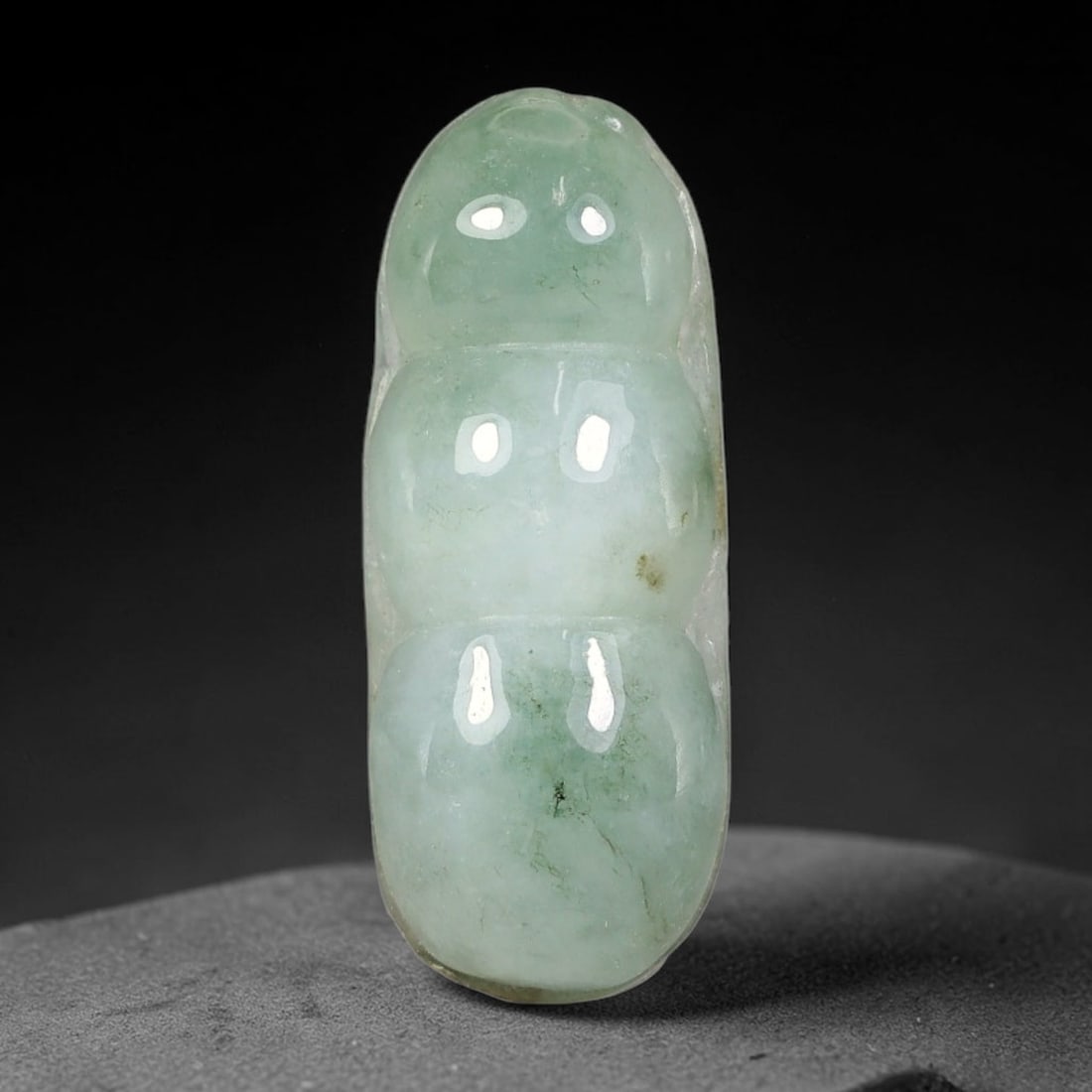 Natural Burmese Type A Jadeite Jade Hand Carved Pendant, 97BS: Artisan hand-carved untreated Burmese Type A jadeite jade pendant measuring 24x10 mm. Carefully sculpted with detailed relief craftsmanship and finished with a smooth glossy polish. Authentic Type A j