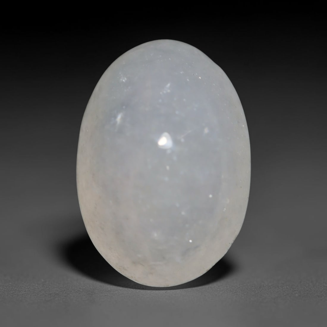4.19ct Natural Burmese Type A Jadeite Jade Oval Cabochon Loose Gemstone, 46BT: This smoothly polished oval cabochon is authentic Type A Burmese jadeite jade. The stone carries soft pale milky white tone with subtle natural internal crystalline textures, exhibiting the characteri