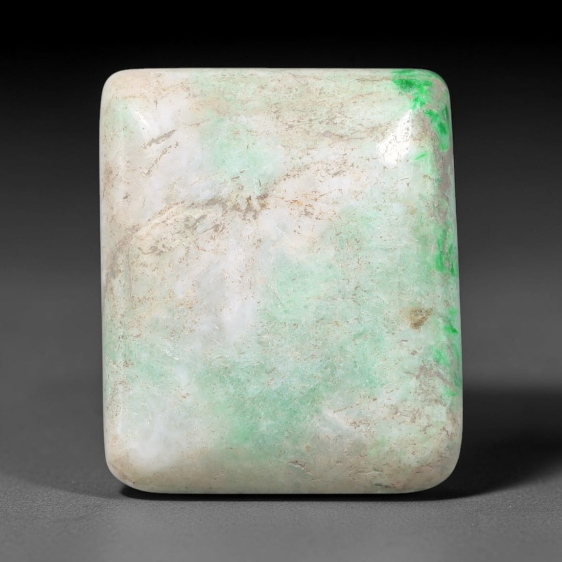 19ct Natural Burmese Type A Jadeite Jade Cabochon, 77FJ: This single loose natural Burmese Type A jadeite jade cabochon, fully untreated with no dyeing, bleaching or resin impregnation, this genuine Type A jade retains its all-natural crystalline structure 