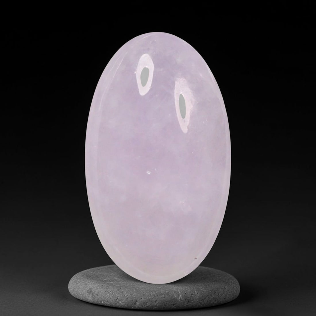 3.30ct Natural Burmese Type A Lavender Jadeite Jade Cabochon, 92BP: This single loose natural Burmese Type A jadeite jade cabochon with exact dimensions of 13.7x8x3.7mm. It is completely untreated, free of artificial dye, bleaching, or resin filling, preserving the or