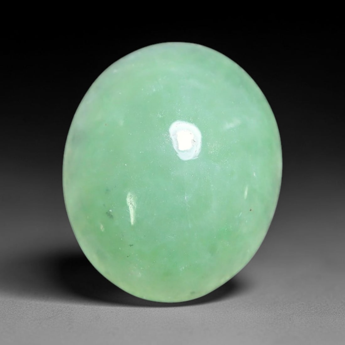 3.20ct Natural Burmese Type A Apple Green Jadeite Jade Cabochon Loose Gemstone, 10BV: This single loose natural Burmese Type A apple green jadeite jade cabochon, completely untreated, free of artificial dye, bleaching, or resin filling, preserving the original natural mineral crystal s