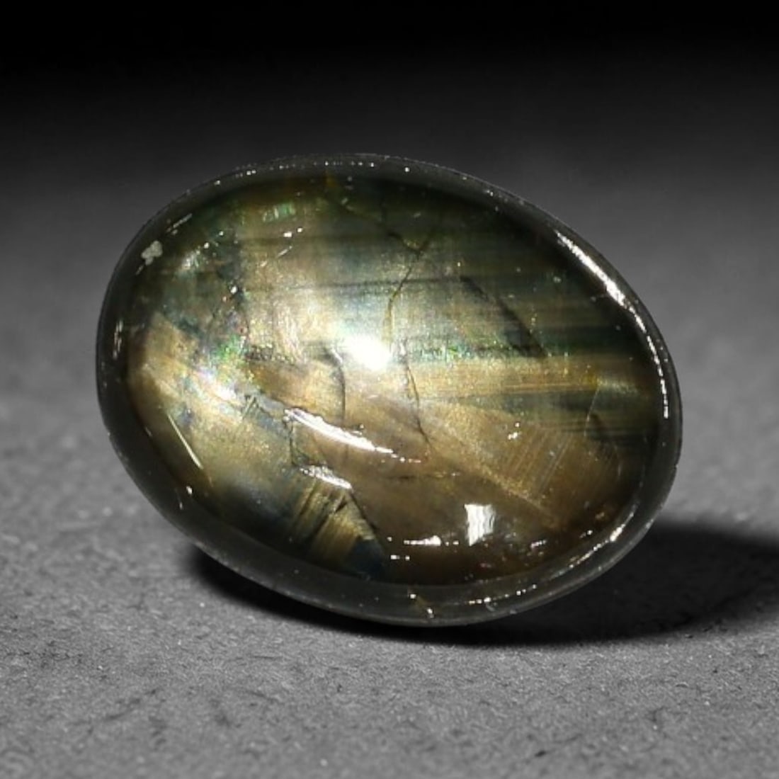 1.05ct Natural Siamese 6-Ray Black Star Sapphire Loose Gemstone, 54BX: This polished star sapphire originates from classic Siamese mining deposits, featuring a deep dark crystalline base with fine native mineral traces trapped within its structure, sized at calibrated 7x