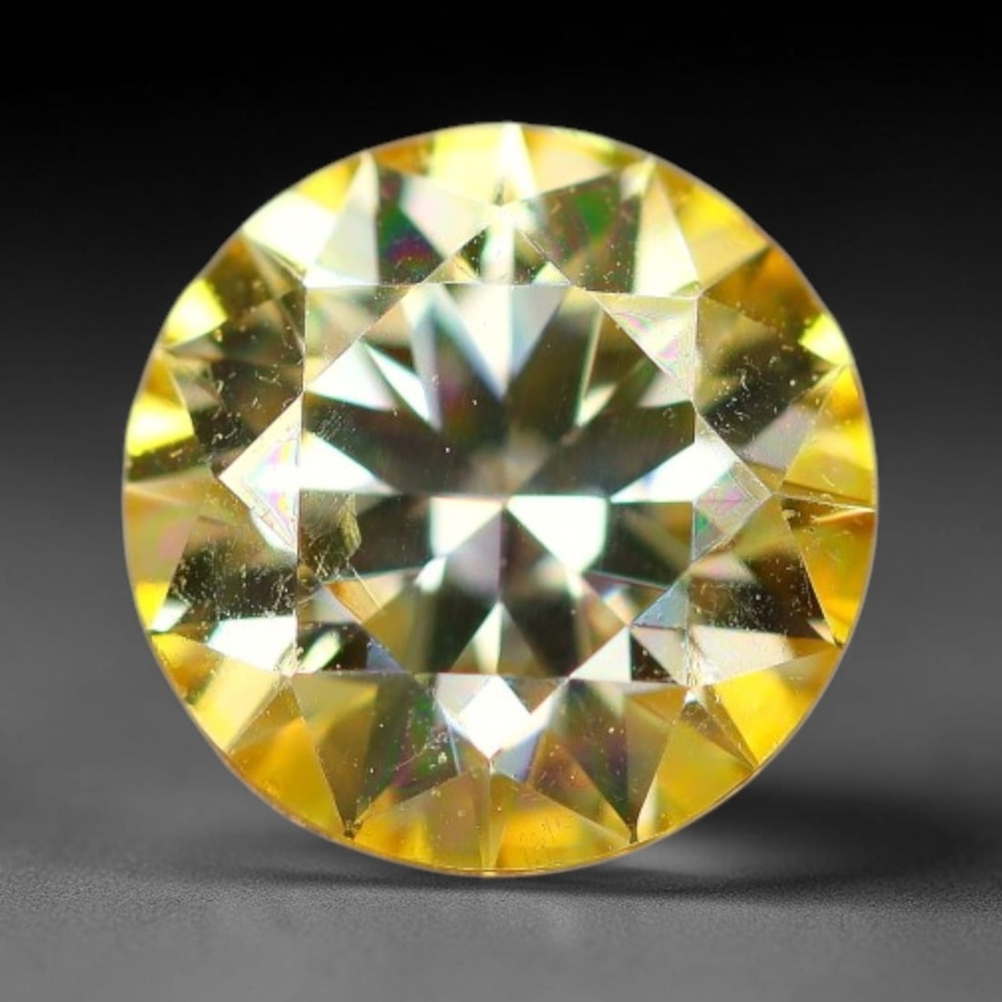 0.98 Carats Natural Golden Yellow Moissanite Loose Gemstone, 88FM: This golden yellow moissanite features dimensional measurements of 6.2x4mm, lab-crafted silicon carbide boasting extraordinary refractive power that produces intense, multi-tonal rainbow brilliance ac