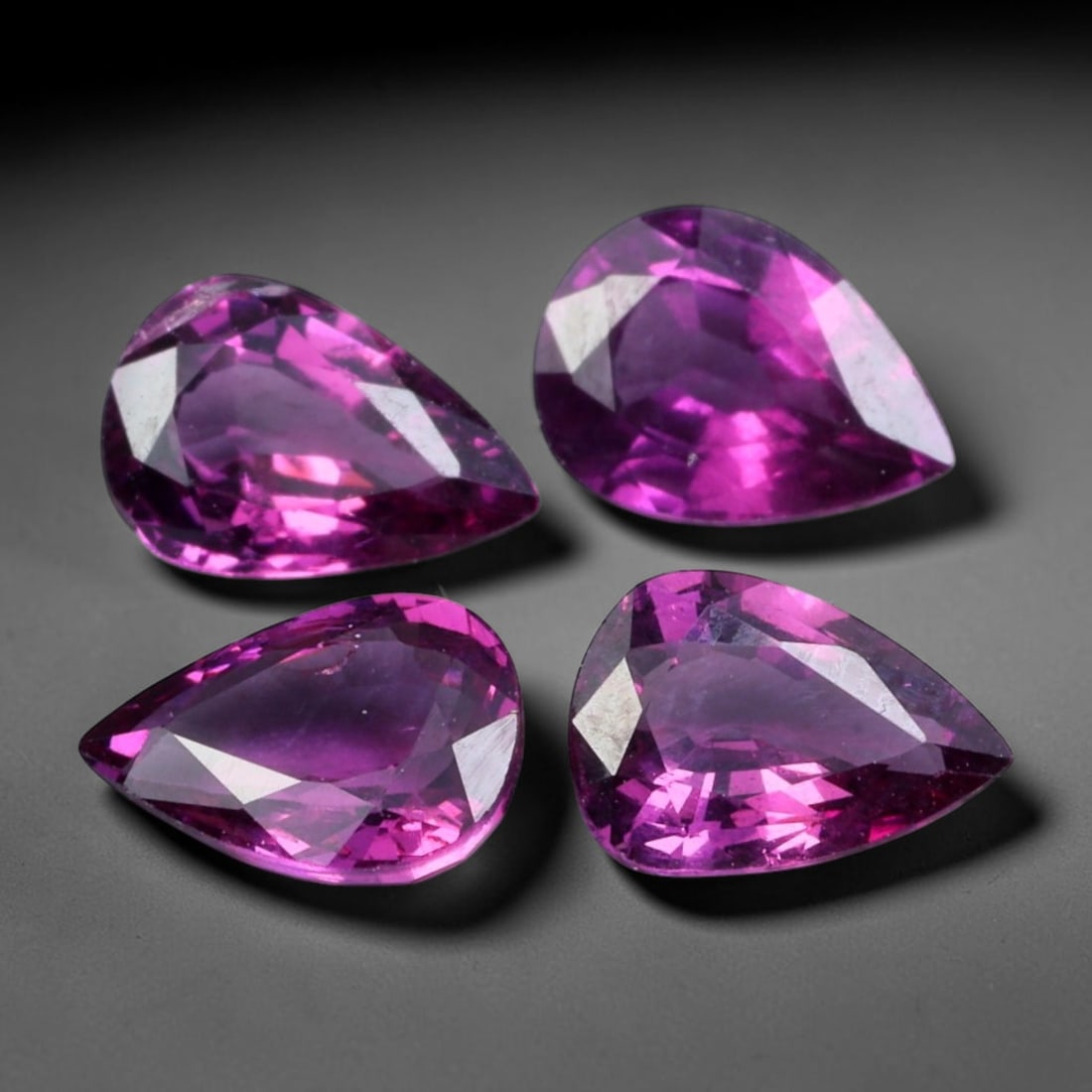 3.56ct Natural Tanzanian Rhodolite Garnet Loose Gemstone Parcel, 4BW: This parcel features natural rhodolite garnet sourced from Tanzania. The material carries attractive saturated purple-red tones within transparent crystal, finished with precise faceting that delivers