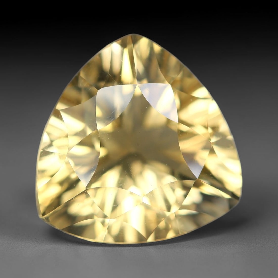 5.67ct Natural Brazilian Golden Citrine Loose Gemstone, 50BE: This fully polished citrine features warm saturated golden yellow body tone, with subtle fine natural microscopic mineral specks dispersed within its transparent crystal interior, measured at calibrat