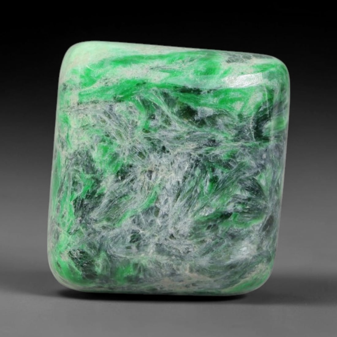 10ct Natural Burmese Type A Jadeite Jade Cabochon, 83EH: This single loose natural Burmese Type A jadeite jade cabochon, fully untreated with no dyeing, bleaching or resin impregnation, this genuine Type A jade retains its all-natural crystalline structure 