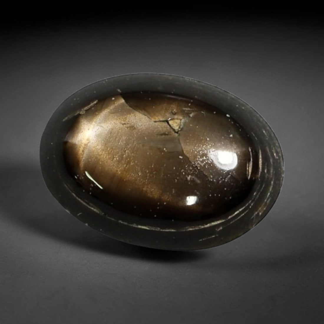 1.00ct Natural Siamese 6-Ray Black Star Sapphire Loose Gemstone, 51BX: This polished star sapphire originates from classic Siamese mining deposits, featuring a deep dark crystalline base with fine native mineral traces trapped within its structure, sized at calibrated 7x