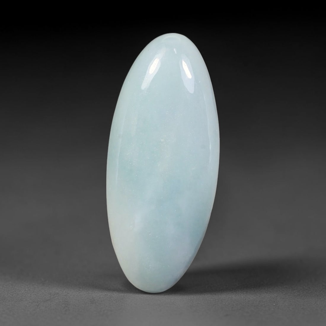 26.36ct Natural Burmese Type A Jadeite Jade Cabochon, 48EZ: This single loose natural Burmese Type A jadeite jade cabochon, fully untreated with no dyeing, bleaching or resin impregnation, this genuine Type A jade retains its all-natural crystalline structure 