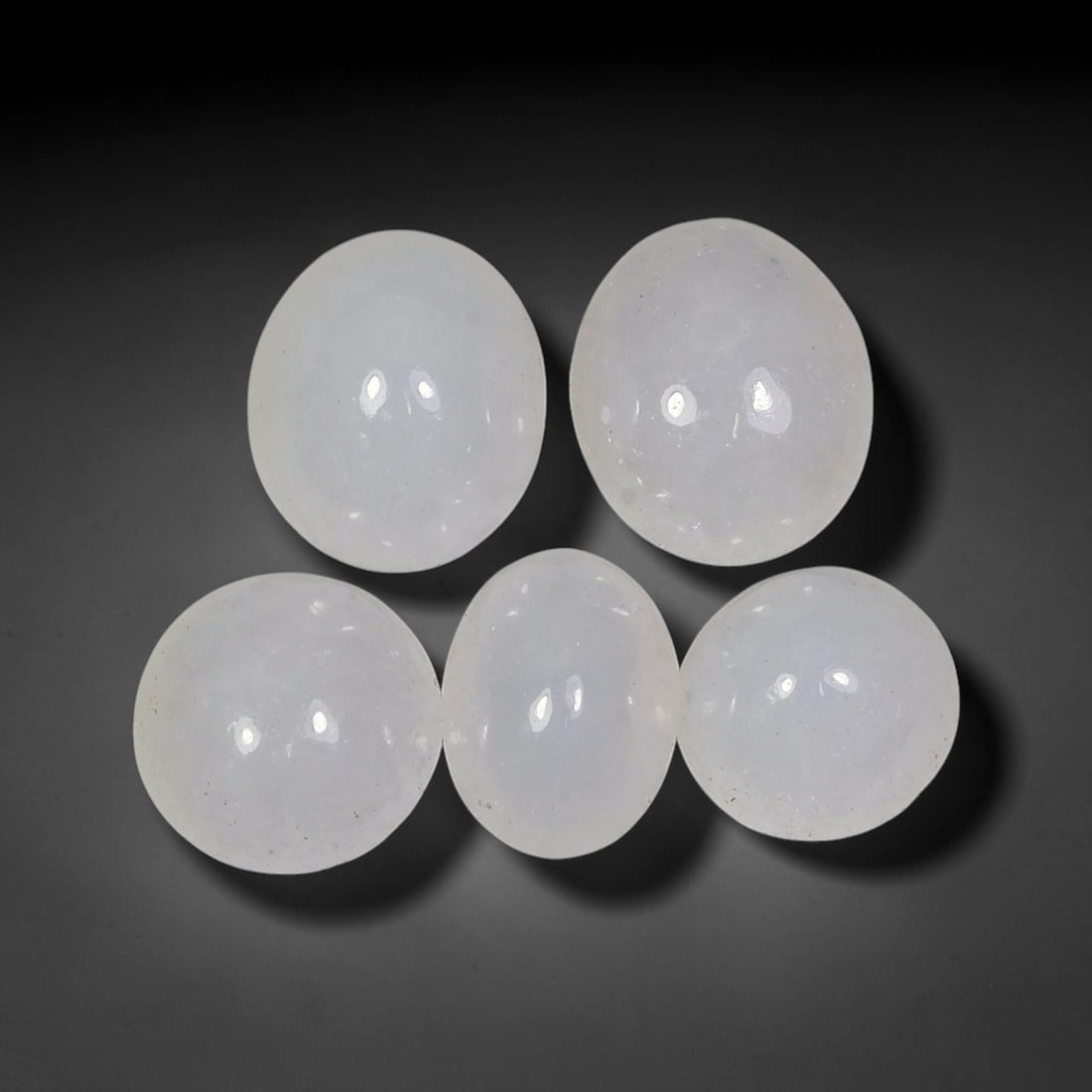 18.20ct Natural Burmese Type A Icy Grade Jadeite Jade Cabochon Loose Gemstone Lot, 19FV: This natural Burmese Type A jadeite jade cabochon lot features attractive icy translucent body with smooth polished surfaces. Dimensions measure 1x9x6mm, sourced from Myanmar, these polished cabochons