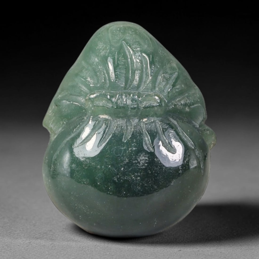Natural Burmese Type A Jadeite Jade Hand Carved Pendant, 77BL: Artisan hand-carved untreated Burmese Type A jadeite jade pendant measuring 24x19 mm. Carefully sculpted with detailed relief craftsmanship and finished with a smooth glossy polish. Authentic Type A j