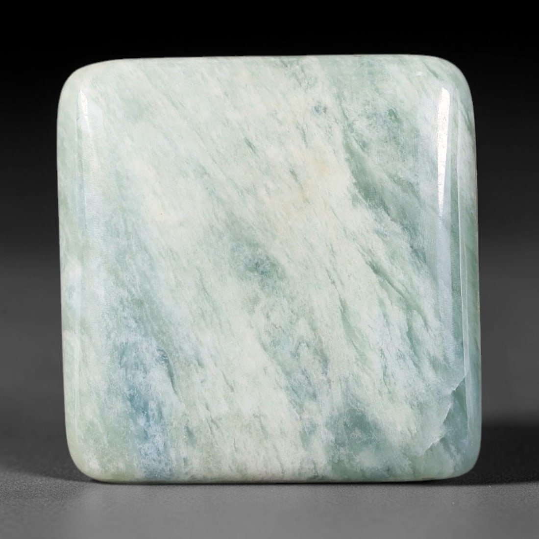 24.68ct Natural Burmese Type A Jadeite Jade Cabochon, 52FP: This single loose natural Burmese Type A jadeite jade cabochon, fully untreated with no dyeing, bleaching or resin impregnation, this genuine Type A jade retains its all-natural crystalline structure 