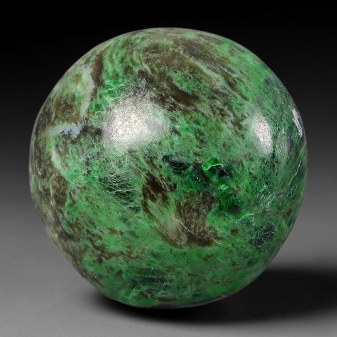 11.89ct Natural Burmese Type A Jadeite Jade Cabochon, 46FB: This single loose natural Burmese Type A jadeite jade cabochon, fully untreated with no dyeing, bleaching or resin impregnation, this genuine Type A jade retains its all-natural crystalline structure 