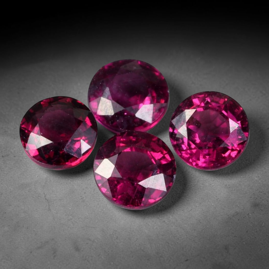 3.68ct Natural Tanzanian Rhodolite Garnet Loose Gemstone Parcel, 99BV: This parcel features natural rhodolite garnet sourced from Tanzania. The material carries attractive saturated purple-red tones within transparent crystal, finished with precise faceting that delivers
