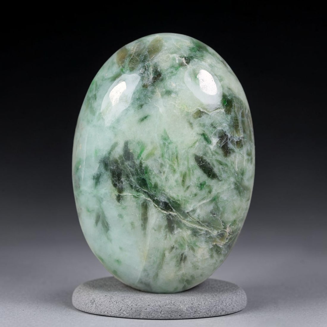 50.18ct Natural Burmese Type A Jadeite Jade Cabochon, 89EP: This single loose natural Burmese Type A jadeite jade cabochon, fully untreated with no dyeing, bleaching or resin impregnation, this genuine Type A jade retains its all-natural crystalline structure 