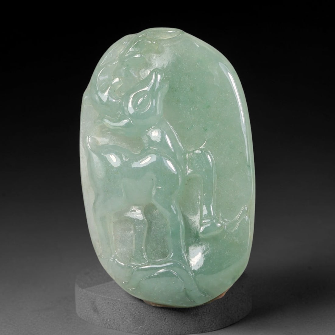 Natural Burmese Type A Jadeite Jade Hand Carved Pendant, 47BP: Artisan hand-carved untreated Burmese Type A jadeite jade pendant measuring 37x23 mm. Carefully sculpted with detailed relief craftsmanship and finished with a smooth glossy polish. Authentic Type A j