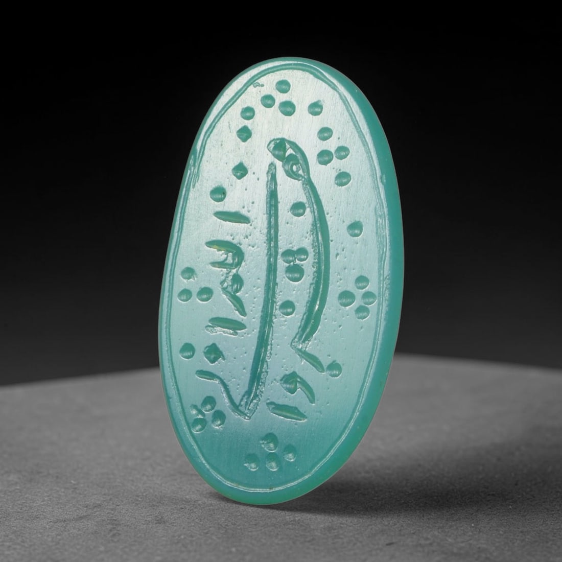 Vintage Carnelian Agate Islamic Calligraphic Script Intaglio Seal Cabochon Talisman, 16ER: This vintage natural carnelian agate intaglio seal cabochon draws inspiration from historic Islamic lapidary traditions, crafted as a wearable talisman and seal blank for jewelry setting. The polished