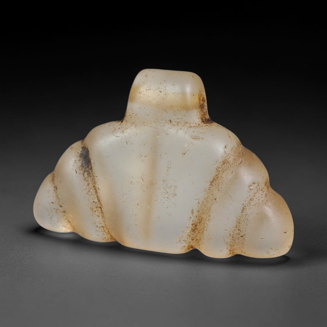 Ancient Medieval Coptic Christian Egyptian Culture Rock Crystal Amulet (300-1000 CE), 38EG: This antique rock crystal amulet originates from Coptic Christian Egyptian Culture, a region with a long-standing tradition of crafting translucent hardstone talismans for devotional and funerary use.