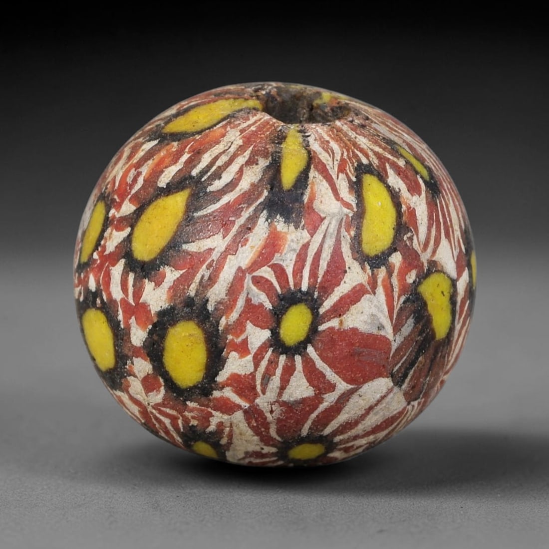Antique Borneo Glass Trade Bead - 17mm Vintage Handcrafted Bead, 25AA: Antique Borneo glass beads hold deep cultural and historical significance within Southeast Asian maritime trade networks. For centuries, these glass spheres circulated as vital currency, ceremonial ta