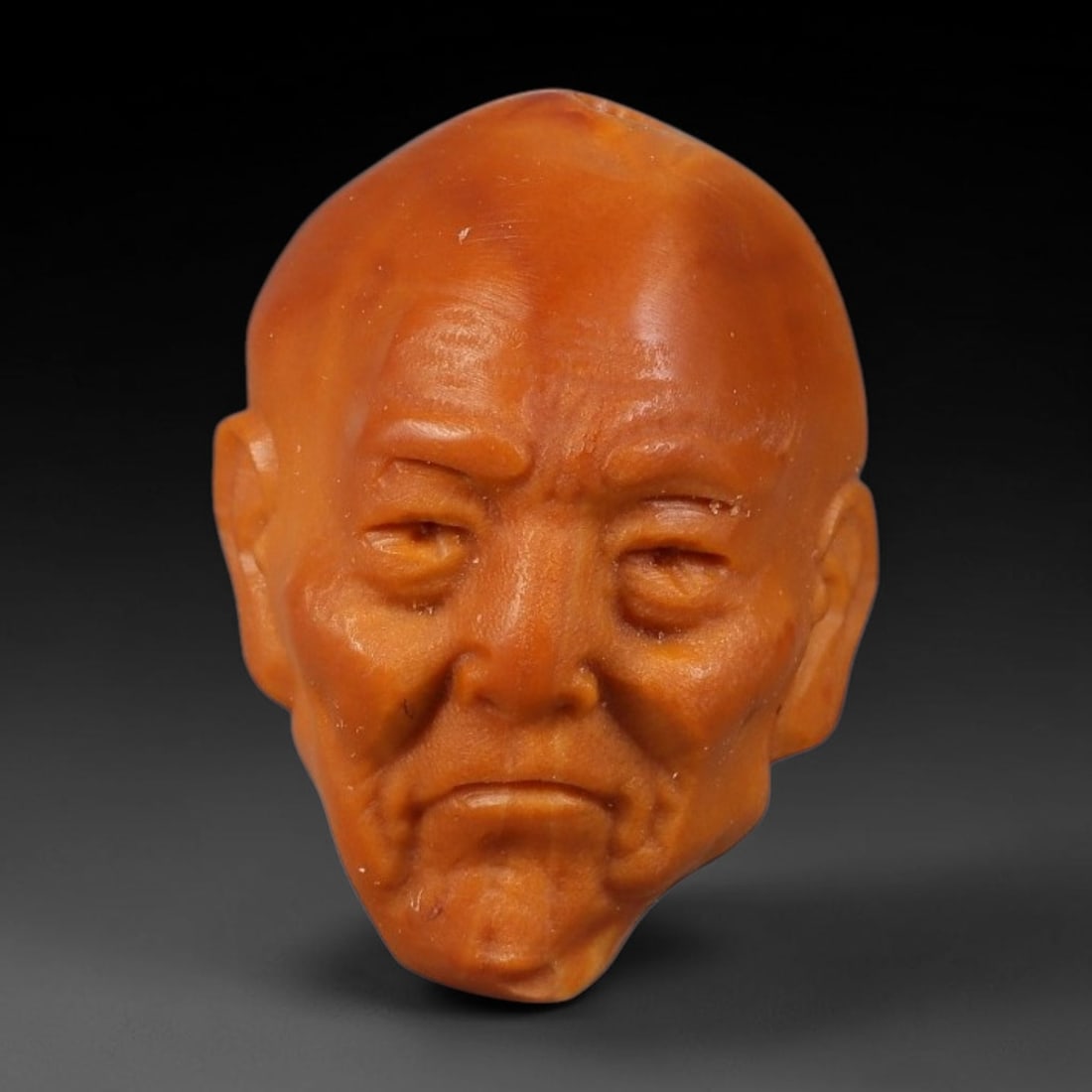 A Chinese Carved Natural Olive Nut Drilled Art Bead, 40BZ: Traditional craft bead carved from solid natural olive nut core, representing a classic miniature Chinese micro-carving folk art piece with a pre-drilled suspension bore integrated for easy threading 