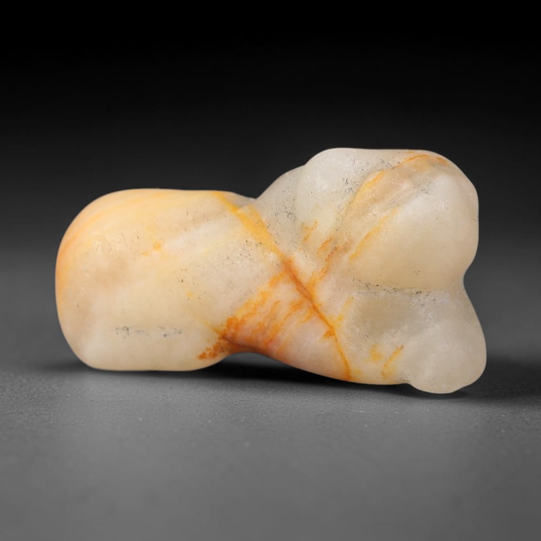 Ancient Medieval Coptic Egyptian Steatite Amulet (400-800 CE), 34EG: This antique steatite amulet originates from Ancient Medieval Coptic Egyptian cultural tradition, crafted as a wearable devotional talisman intended for spiritual protection. The stone bears natural w